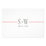 Modern Line Wedding Thank You Card in Pink invitations