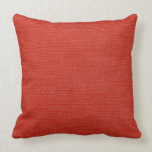 Modern Lines Linen Look coral Throw Pillow