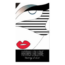 Modern Makeup Artist Business Card