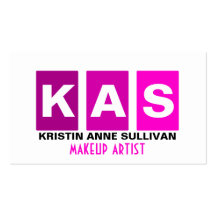 Modern Makeup Artist Business Cards