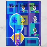 Modern man in blue transparent personalised flyer
