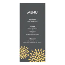 Modern Menu Card // Posh Petals // Sunshine Invites