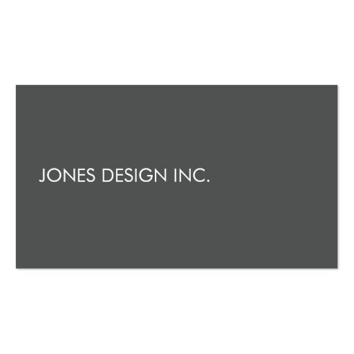 Modern Minimalist Slate Grey Business Card