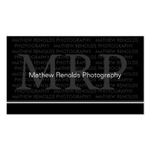 Modern Monogram Business Cards