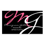 Modern Monogram Business Cards Template Pink