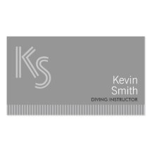 Modern Monogram Diving Business Card