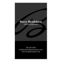 Modern Monogram Grey Business Cards