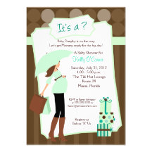 Modern Mum Baby Shower Invitation - Boy or Girl