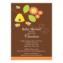Modern Mum to Bee Baby Shower Invitation