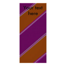 Modern orange purple diagonal stripes full color rack card
