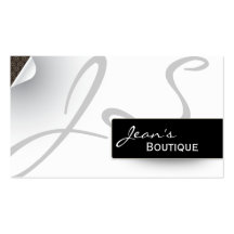 Modern Page Curl Boutique Business Card