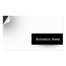 Modern Page Curl Business Card