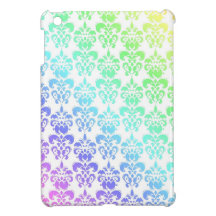 Modern pastel rainbow damask