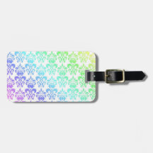 Modern pastel rainbow damask