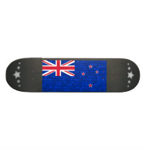 Modern Pattern Kiwi Flag Skate Deck