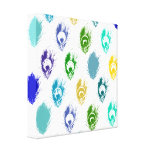Modern Peacock feathers print art Gallery Wrap Canvas
