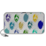 Modern Peacock feathers print art Laptop Speakers