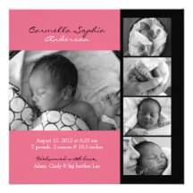 Modern Photo Birth Announcement