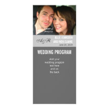 Modern Photo Wedding Programs Custom Invite