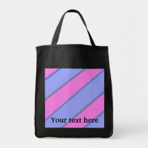 Modern pink blue diagonal stripes canvas bags