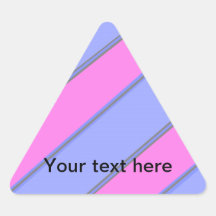 Modern pink blue diagonal stripes sticker