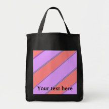 Modern pink violet diagonal stripes tote bag