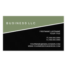 Modern Pinstripe Business Card Template (Moss)