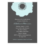 Modern Poppy Bridal Shower Invitations (Soft Blue)