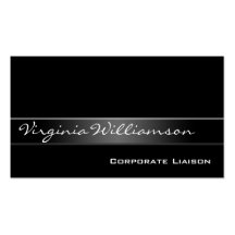Modern Professional Plain Black Business Cards