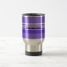 Modern purple and white stripes coffee mug