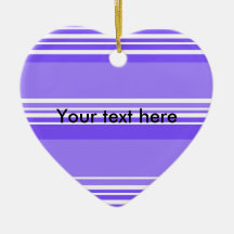 Modern purple and white stripes christmas tree ornament
