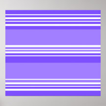 Modern purple and white stripes poster