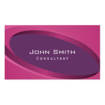Modern Purple Curves Consultant Business Card