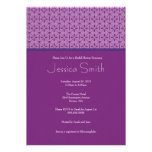 Modern Purple Flowers Bridal Shower Invitation