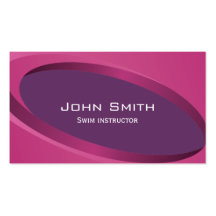 Modern Purple Swim Instructor Business Card
