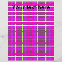 Modern purple yellow and pink plaid flyer design