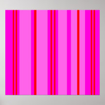 Modern red and light pink stripes posters