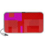 Modern red and pink squares portable speaker