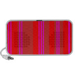 Modern red and pink stripes travelling speaker