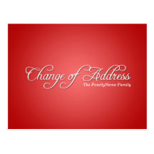 Modern Red Change of Address Postcard