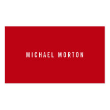 Modern red simple generic professional business card