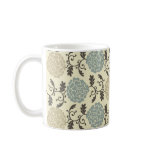 Modern Regal Rose Floral Print White Mug mugs
