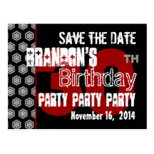 Modern Save the Date 30th Birthday Party R205 Post Cards