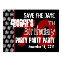 Modern Save the Date  70th Birthday Party R201 Postcards