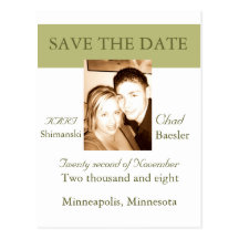 Modern Save the Date Postcard