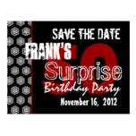 Modern Save the Date Surprise 50th Party V337 Postcards