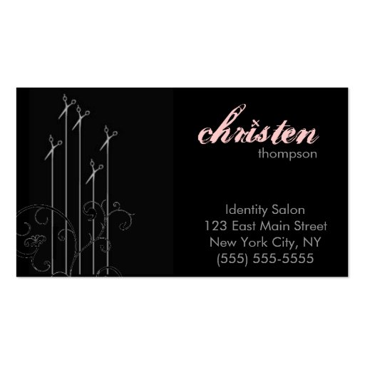 modern scissors business card templates