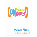 Modern Shower Invites - Oh Yeah Baby! Postcard