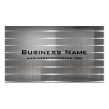 Modern Silver Stripes Business Cards