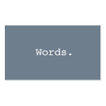 Modern simple writer publisher editor slate gray business cards